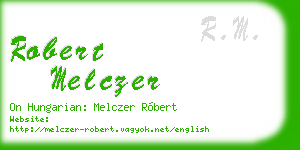 robert melczer business card