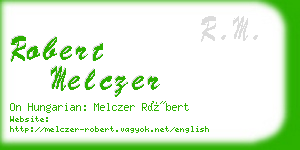 robert melczer business card